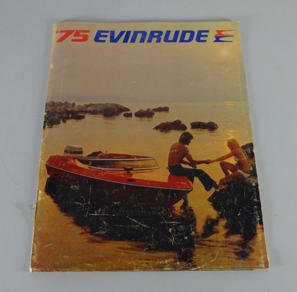 Prospekt / Broschüre Evinrude Außenborder + Zubehör Stand 1975