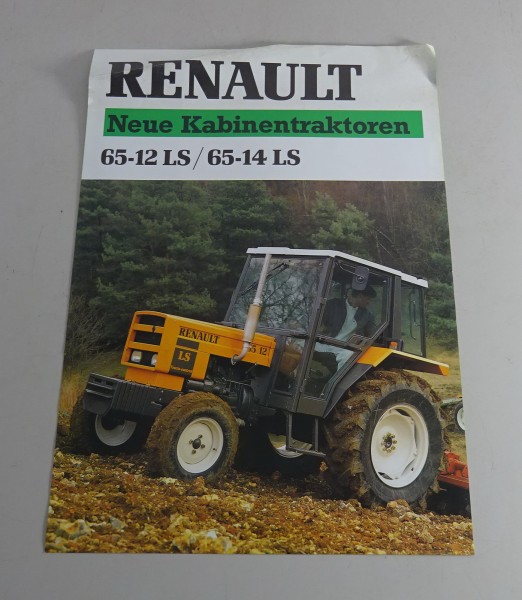 Prospektblatt Renault Traktor 65-12 LS / 64-14 LS - Neue Kabinentraktoren