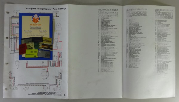 Elektrischer Schaltplan VW Käfer 1302 & 1300 Polizei / Feuerwehr Modelljahr 1971