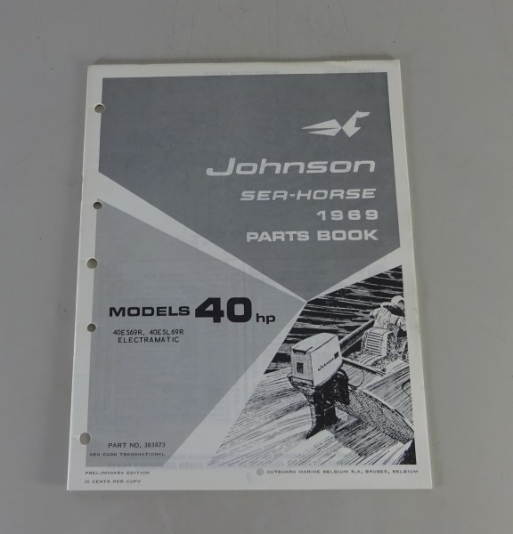Teilekatalog OMC Johnson Outboards 40 PS Models von 69