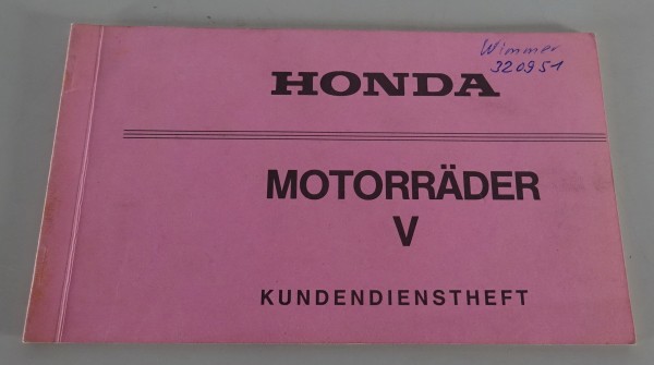 Scheckheft / Kundendienstheft Honda VF 750 Stand 08/1984