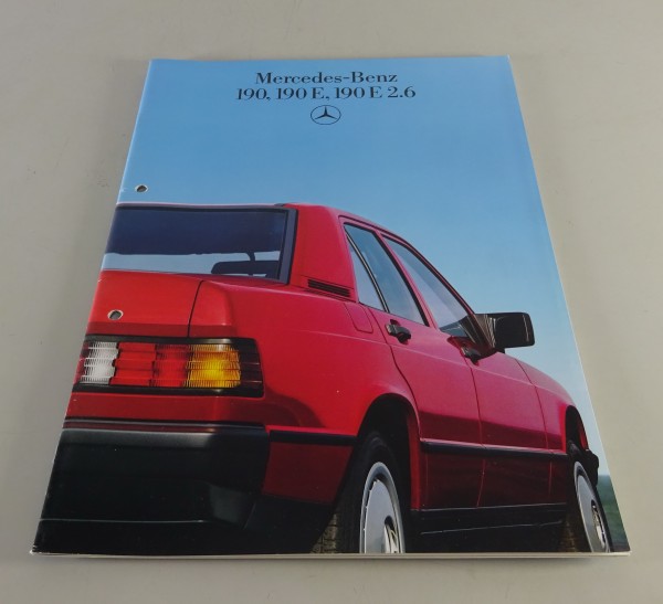 Prospekt / Broschüre Mercedes-Benz W201 190 / 190 E / etc. Stand 08/1985