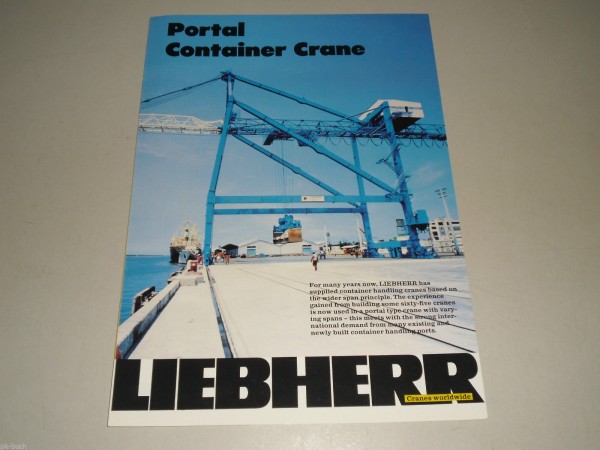 Prospekt Brochure Liebherr Portal Container Crane Stand 10/1979
