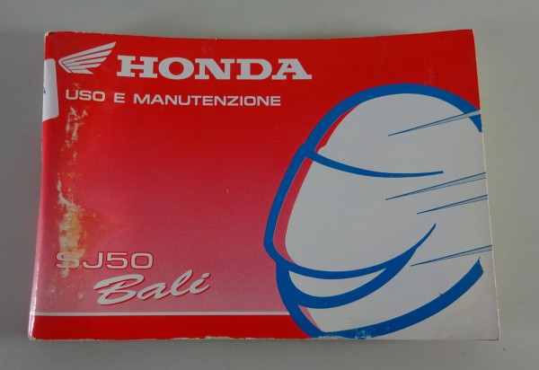 Uso E Manutenzione / Owner´s Manual Honda Roller SJ 50 Bali Stand 1993