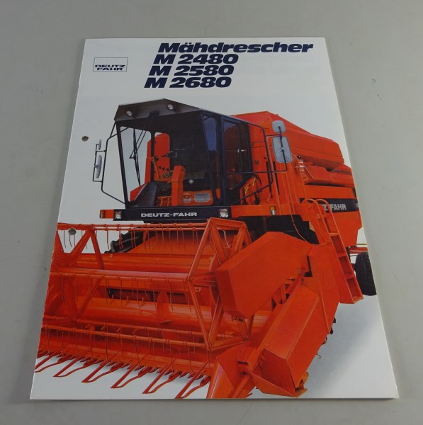 Prospekt / Faltprospekt Deutz-Fahr Mähdrescher M 2480 / M 2580 etc. Stand 1/1980