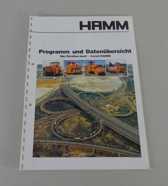 Prospekt / Broschüre HAMM Programm- und Datenübersicht Stand 11/1986