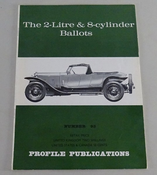 Broschüre / Brochure 2-Litre & 8 Cylinder Ballots - Profile Publications No.93