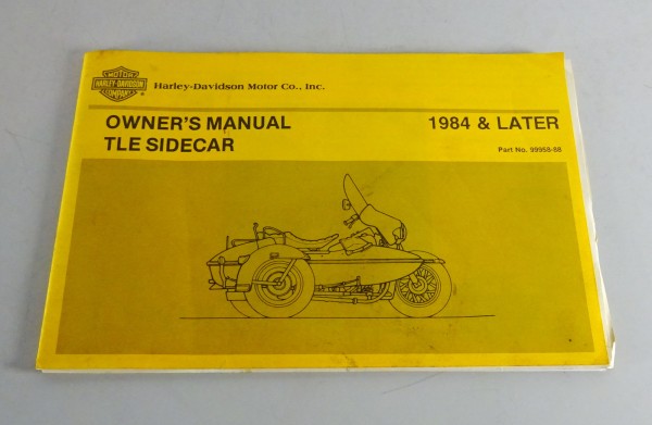 Betriebsanleitung / Owners Manual Harley Davidson TLE Sidecar ab 1984