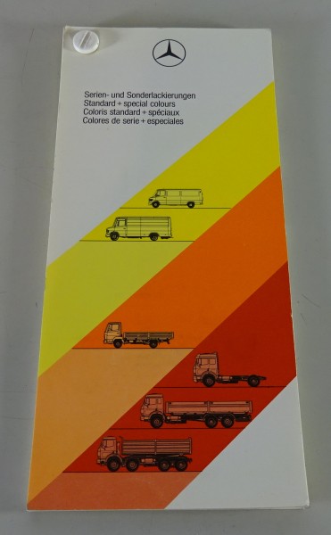 Farbmusterkarte / Lackmuster Mercedes-Benz T1 Bremer, T2n DüDo, LK / MK / SK