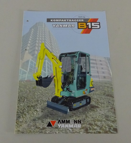 Prospekt / Broschüre Ammann / Yanmar Kompaktbagger B15 Stand 08/1997