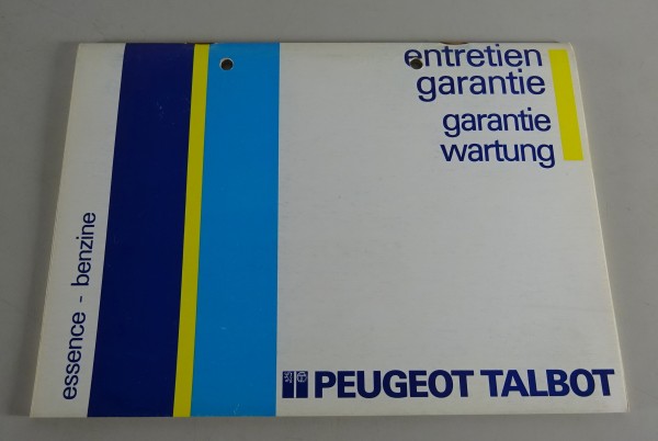 Scheckheft Peugeot 205, 305, 505, 604 Talbot Samba / Horizon / Solara von 6/1984