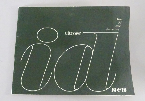 Prospekt / Broschüre Citroen ID 19 mit 70 PS von 11/1964 auf deutsch