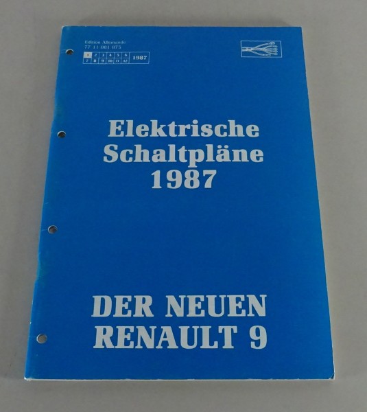 Werkstatthandbuch Stromlaufplan Schaltplan Renault 9 R9 Baujahr 1987