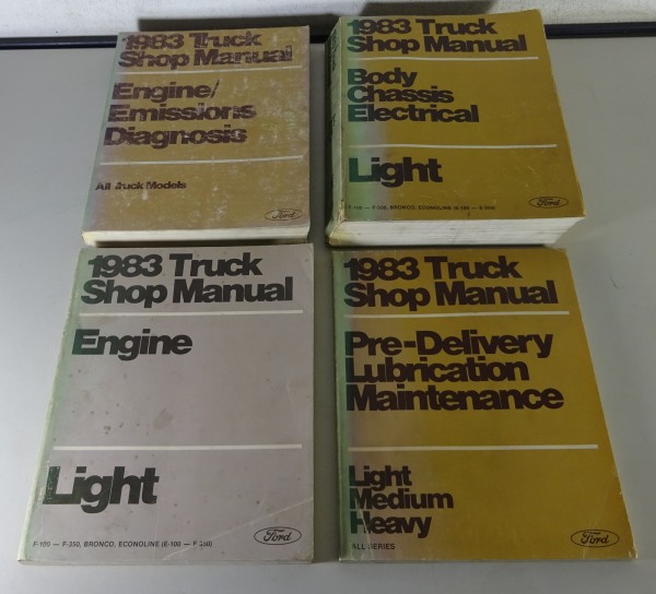 Werkstatthandbuch Ford Bronco, Econoline Van + F Serie Pick Up Modelljahr 1983