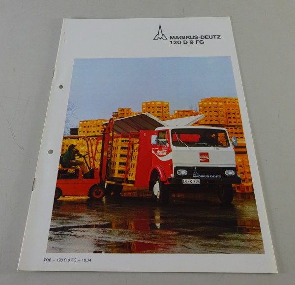 Prospekt Magirus-Deutz 120 D 9 FG Frontlenker Getränketransporter Stand 10/1974