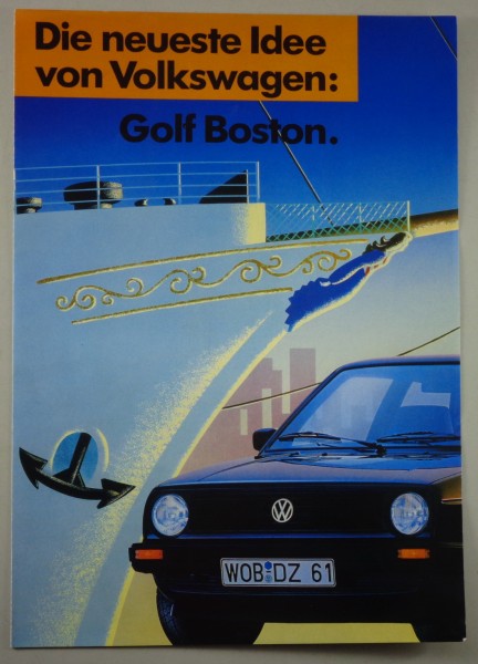 Prospekt / Broschüre VW Golf II Boston Stand ca. 1990/1991