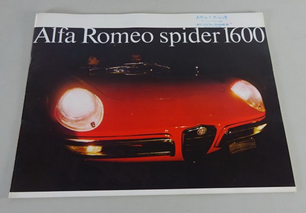 Prospekt / Broschüre Alfa Romeo Spider 1600 Duetto Stand 1966