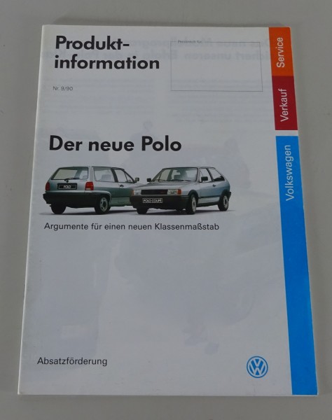 Produktinformation / Fahrzeugvorstellung VW Polo II 86c Typ 2F Stand 09/1990