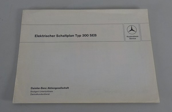 Elektrischer Schaltplan Mercedes Benz 300 SEb W112 Heckflosse von 05/1966