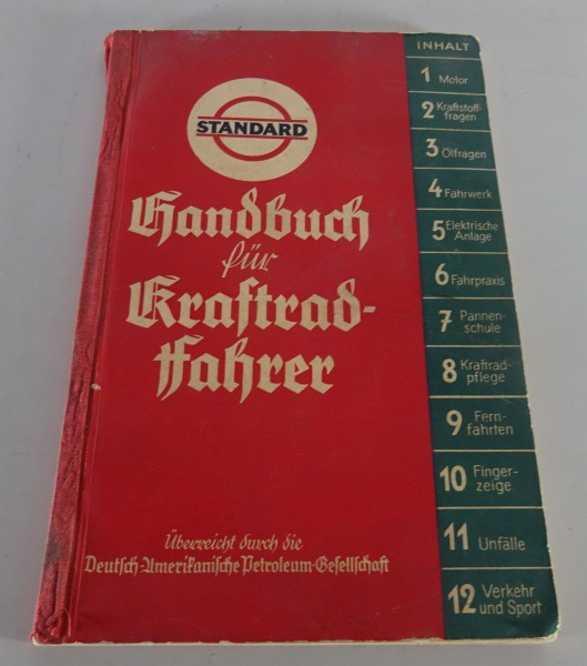 Handbuch für Kraftfahrer (Auto, Motorrad, LKW, etc.) Ausgabe 1936