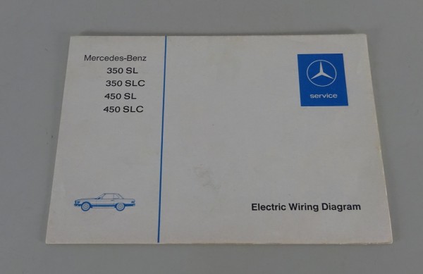 Electric wiring diagram Mercedes R107 350 SL / SLC, 450 SL / SLC from 11/1974