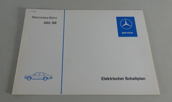 Elektrischer Schaltplan Mercedes Benz S-Klasse W116 280 SE US-Modell von 10/1981