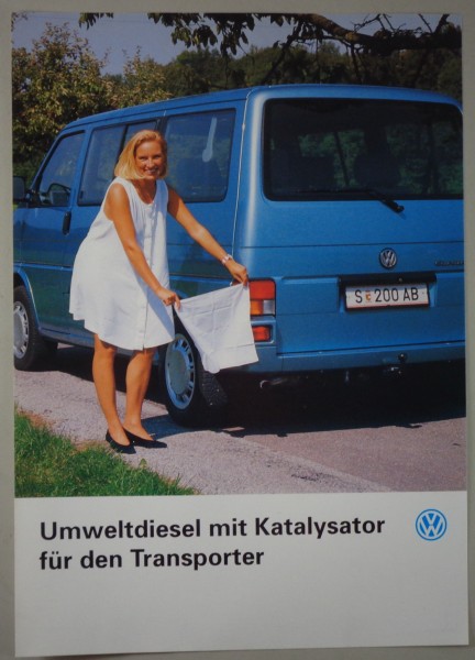 Prospekt /Broschüre VW Bus T4 Umweltdiesel mit Katalysator Stand 09/1992