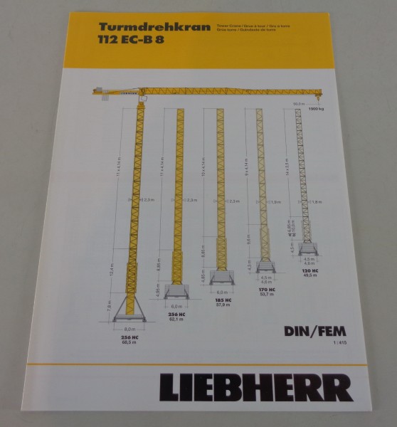 Datenblatt / Technische Beschreibung Liebherr Turmdrehkran 112 EC-B8 von 03/2004