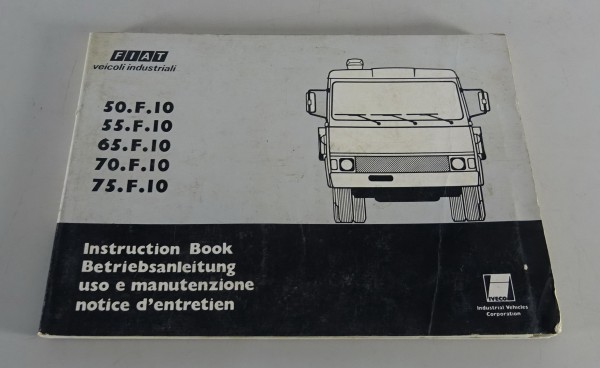 Betriebsanleitung / Handbuch Fiat 50- / 55- / 65- / 70- / 75.F.10 Stand 01/1978