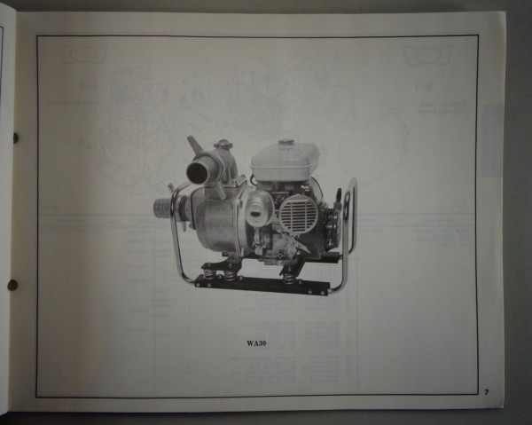 Teilekatalog Honda WA30 Pumpe von 1982
