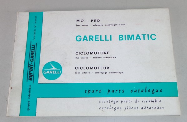 Teilekatalog Garelli Bimatic Moped / Mofa Stand 09/1969