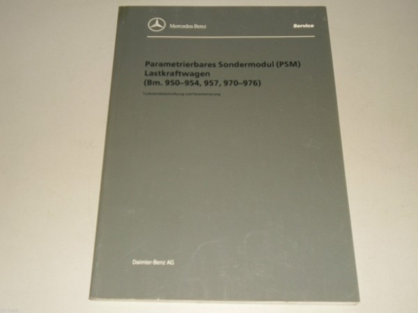 Werkstatthandbuch Mercedes Benz Actros Parametrierbares Sondermodul PSM, 03/1998