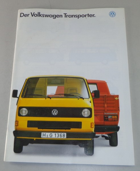 Prospekt VW T3 Bus, Kasten, Pritsche, Doka, Caravelle inkl. Syncro Stand 07/1988