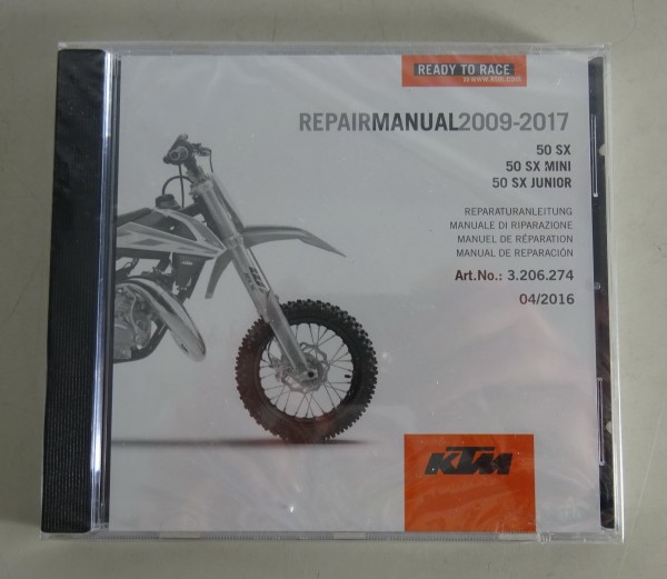 Werkstatthandbuch / Workshop Manual KTM 50 SX / KTM 50 SX MINI Bj. 2009-2017