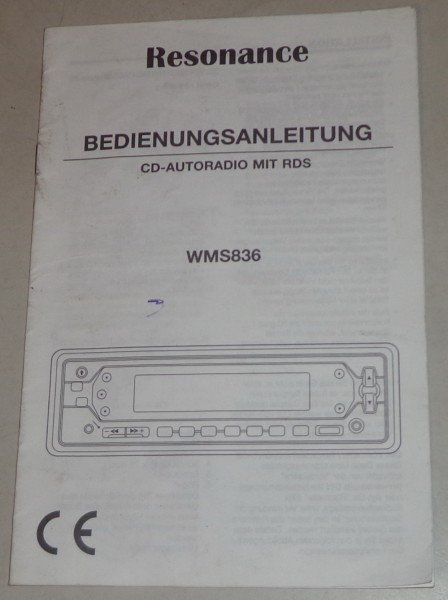 Betriebsanleitung Resonance Autoradio CD-Autoradio mit RDS WMS836