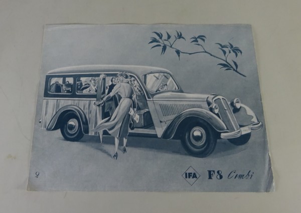 Prospektblatt / Broschüre IFA F8 Kombi Stand 1954