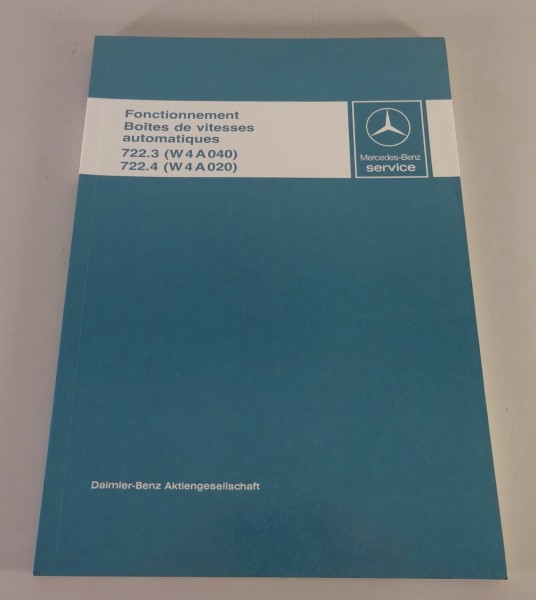 Manuel d'atelier Mercedes-Benz Boîte de vitesses automatique dans W124 W126 W201