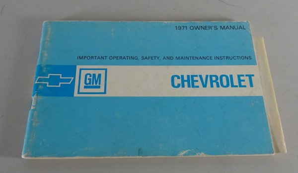 Owner´s Manual Chevrolet Biscayne / Brookwood / Bel Air / Impala / Caprice '1971