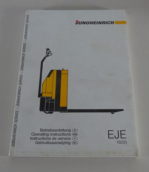 Betriebsanleitung Jungheinrich Elektro-Gabelstapler EJE 16 / 20 von 07/1991