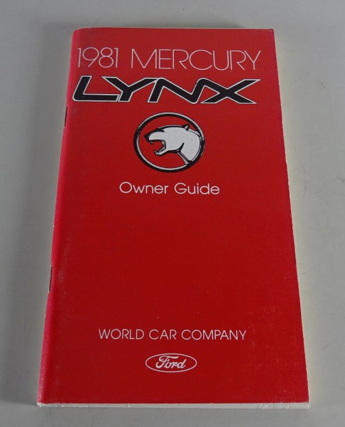 Owner´s Manual / Handbook Mercury LYNX Stand 1981