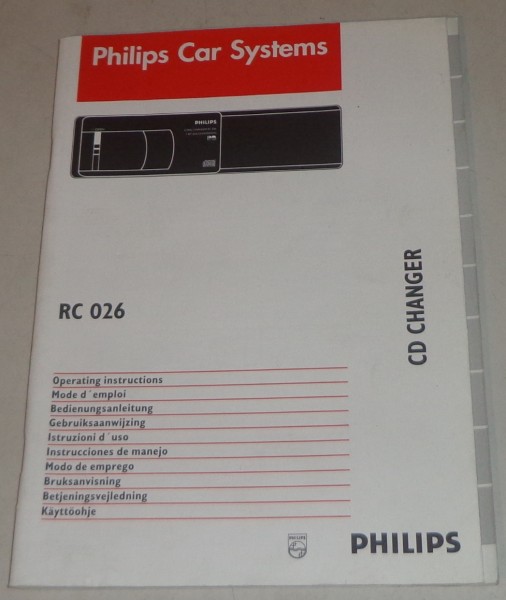 Betriebsanleitung Philips Autoradio RC 026 Stand 10/1996