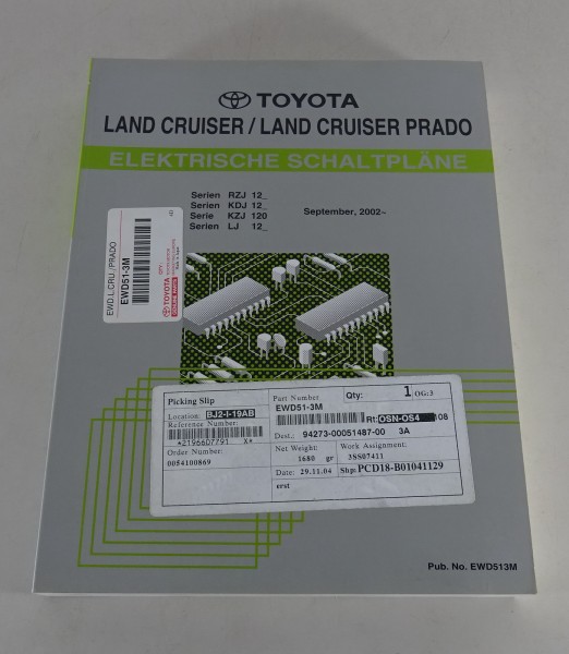 Werkstatthandbuch Elektrik Toyota Land Cruiser / Land Cruiser Prado von 09/2002