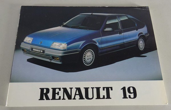 Betriebsanleitung / Handbuch Renault R19 Stand 09/1990