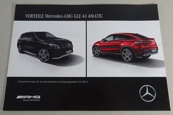Vorteile Mercedes-Benz GLE 43 AMG 4Matic / GLE 43 AMG Coupé Stand 07/2016
