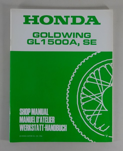 Werkstatthandbuch Ergänzung Workshop Manual Supplement Honda GL 1500A, SE 1996