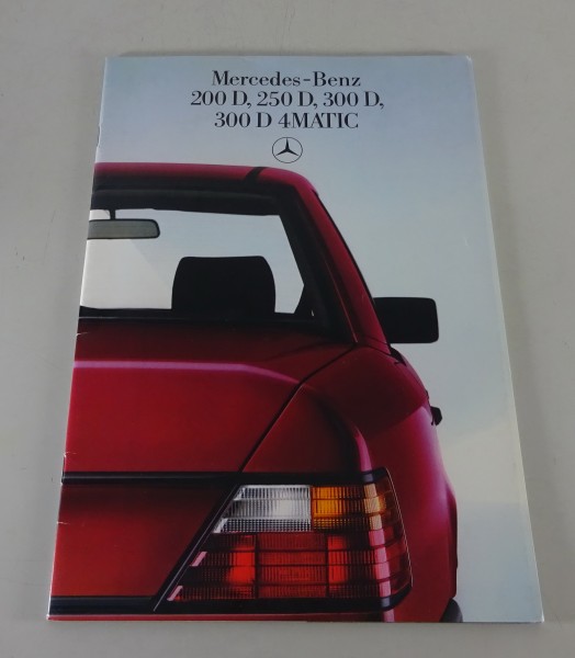 Prospekt / Broschüre Mercedes-Benz W124 Diesel 200 D 250 D 300 D Stand 06/1986