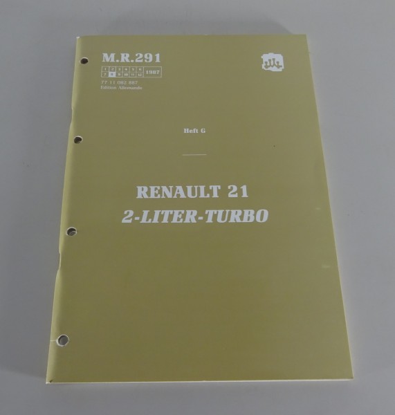 Werkstatthandbuch / Reparaturanleitung Renault R21 2L Turbo Typ 48 Stand 1987