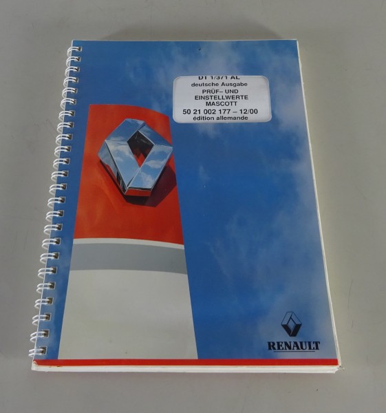 Betriebsanleitung / Handbuch Renault LKW Mascott Stand 12/2000
