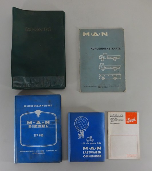 Bordmappe + Betriebsanleitung MAN Typ 780 Frontlenker + Kurzhauber 180 PS '1965