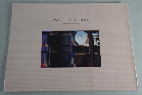 Prospekt / Broschüre Renault 19 Cabriolet Stand 08/1992